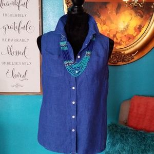 Talbots Linen Sleeveless Ladies Top